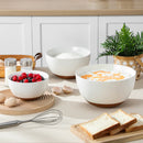 Axyaa Ceramic Mixing Bowls Set of 3/6 - Stoneware Serving Bowls for Cooking & Baking