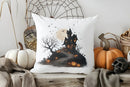 Axyaa Halloween House & Pumpkin Pillow Cover - Sofa, Bedroom & Car Decor