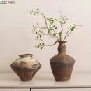 Axyaa Ceramic Vase: Retro Style Table Decor Vase for Classic Floral Arrangements