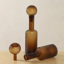 Axyaa Clear Glass Vase with Lid - Home Decor & Aromatherapy Bottle