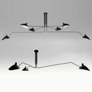 Axyaa Nordic Spider Pendant Light Multi 3/6heads Black Ceiling Lamp for Living Room Bedroom