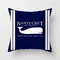 Axyaa Blue Mediterranean Compass Anchor Pillow Cover 45x45cm