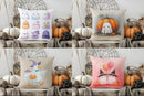 Axyaa Cute Ghosts Pillow Cover: Halloween-themed Cushion Cover for Sofa Bedroom Car