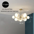 Axyaa Modern Chandelier: Macaron Warm Ceiling Light for Bedroom, Living Room, Dining Room