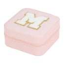Axyaa Sequin Letter Jewelry Box with Mirror - Cute Portable Organizer Gift