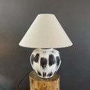 Axyaa Ceramic Table Lamp - Handmade Retro Bedroom Decor LED Study Ornament