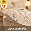 Axyaa Cotton Curve Grid Waterproof Mattress Protector Bedding Mattress Pad