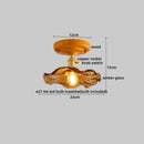 Axyaa Copper Wood LED Ceiling Lamp Modern Indoor Lighting Fixtures
