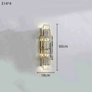 Axyaa Crystal Large Wall Lamp for Duplex Building Villa Hall, High-End Decorative Lighting
