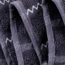 Axyaa Cotton Bath Towels - Set of 2, 34x74cm, Stripe Embroidered Hotel Home Spa Gym Gift