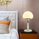 Axyaa Milk Glass Bauhaus Table Lamp for Bedroom Coffee Study Indoor Lighting