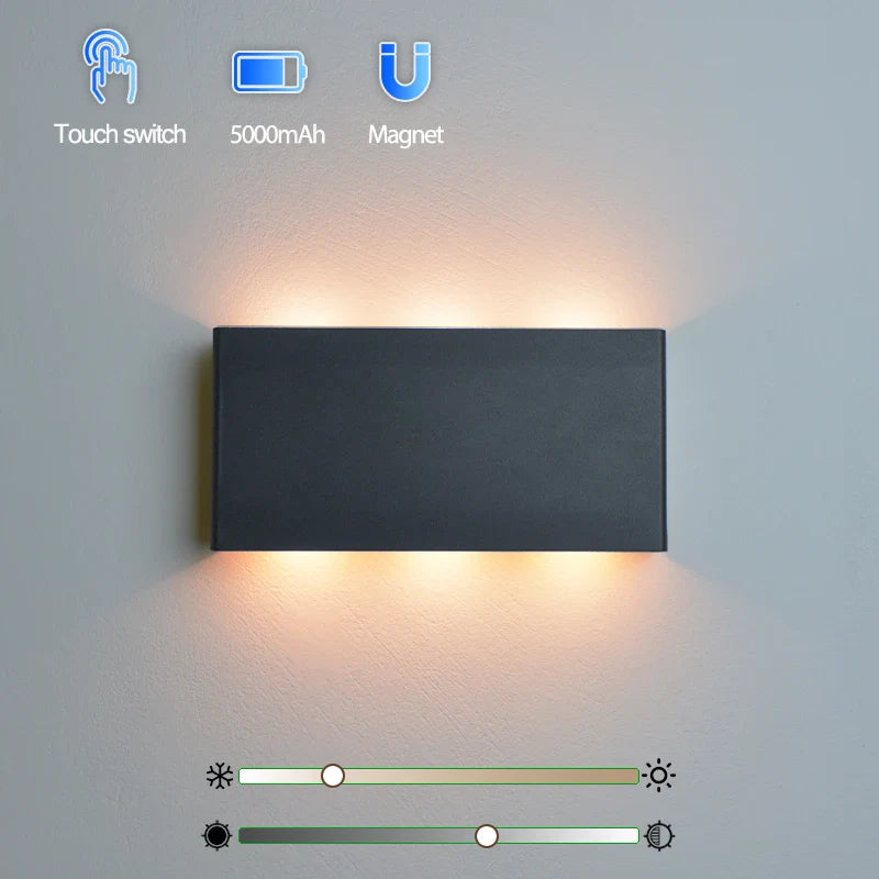 Axyaa Wireless LED Wall Lamp Touch Dimming Night Light - 3 Colors