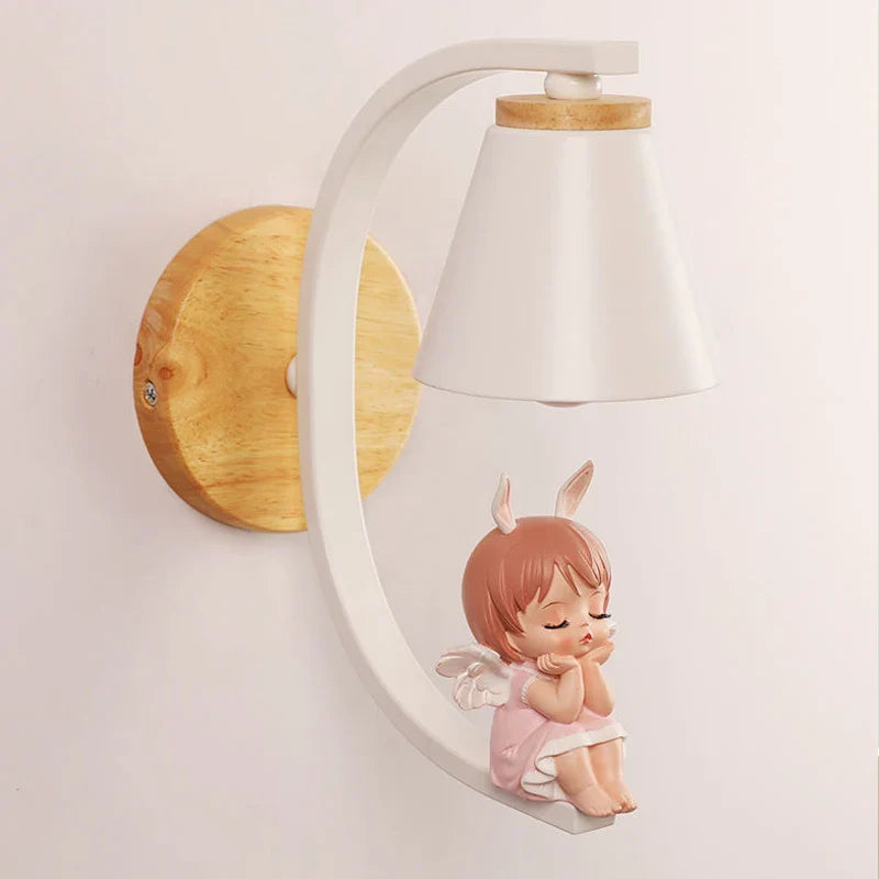 Axyaa Angel Girl Bedroom LED Wall Sconces for Reading & Decor