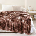 Axyaa Tie-Dyed Flannel Blanket - Cozy, Four-Season, Stripe Sofa Cover
