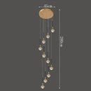 Axyaa Crystal Chandelier Pendant Light for Luxury Dining Room Decor