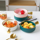 Axyaa Ceramic Breakfast Bowl with Handle, Exquisite Fruit Salad Dish