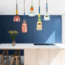 Axyaa Nordic Glass Bedside Pendant Light: Modern, Colorful, LED Chandeliers