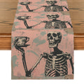 Axyaa Halloween Skull Table Runner for Kitchen Dining Decor