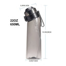 Axyaa 650ml Flavored Water Bottle: Sports Alr Up Drinking Cup with Fruit Fragrance Pods