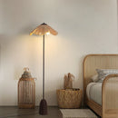 Wabi Silent Wind Floor Lamp by Axyaa - Retro Designer Straw Woven Standing Light