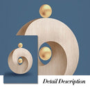 Axyaa Luxury Gold Geometry Canvas Wall Art Set
