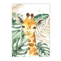 Axyaa Jungle Animals Custom Name Wall Art Poster Canvas Painting Nursery Decor