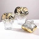 Axyaa Geometric Gradient Glass Flower Vase - Home Decor Accessory