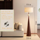 Medieval Fabric Walnut Floor Lamp by Axyaa: Elegant LED Light for Bedroom or Living Room