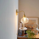 Axyaa Green Class Ball LED Wall Light Fixture with Copper Socket Switch