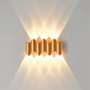 Axyaa Gold Aluminium LED Wall Sconce Waterproof Up/Down Indoor Wall Lamp