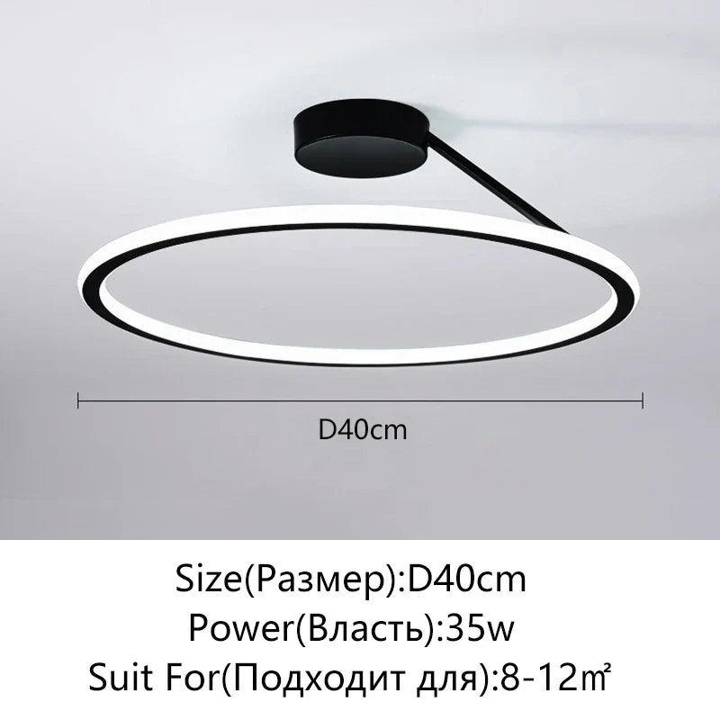 Axyaa Round LED Ceiling Chandelier for Bedroom, Dining Room & Study Room
