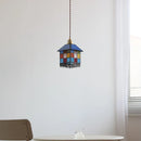 Axyaa Colorful Glass LED Pendant Light: Japan Style Adjustable Hanging Lights