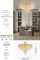 Axyaa Modern Crystal Tassel Chandelier Ceiling Pendant Lights