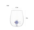 Axyaa Cute Cartoon Glass Juice Cup 14oz Unique Transparent Household Drinkware