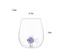 Axyaa Cute Cartoon Glass Juice Cup 14oz Unique Transparent Household Drinkware