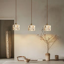 Axyaa Terrazzo Wood LED Pendant Light for stylish décor in any space.