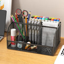 Axyaa Metal Pen Holder Desktop Storage Box Office Supplies Student Decor