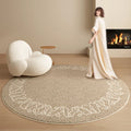 Modern Axyaa Plush Rug: Soft, Fluffy Round Carpet for Bedroom, Living Room - Light Luxury Décor