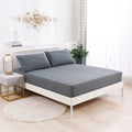 Axyaa Soft Fitted Sheet Set, Solid Color, Single Double Bed Sheet & Pillowcases
