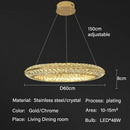 Axyaa Luxury Crystal Chandeliers for Home Villa Lighting in Living Dining Room