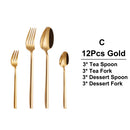 Axyaa 21 Piece Gold Cutlery Set - Stainless Steel 304 Elegant Tableware
