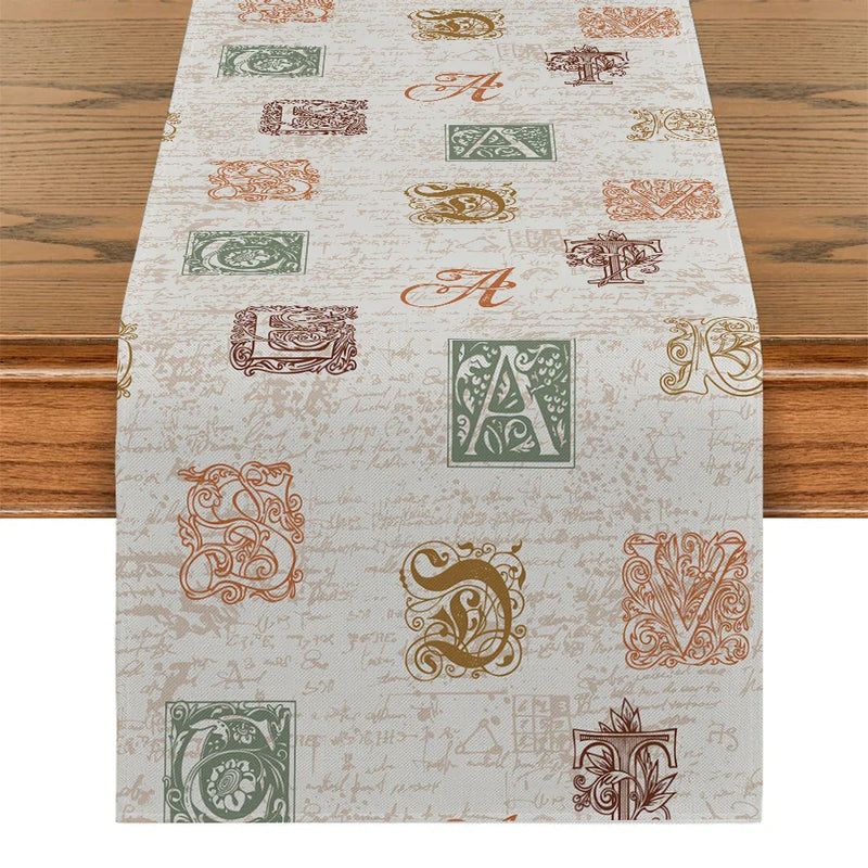 Nautical Style Table Runner for Farmhouse Kitchen Decor by Axyaa