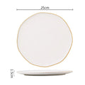 Axyaa Bead Edge Ceramic Steak Pasta Fruit Plate Set for Molecular Cuisine