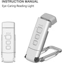 Axyaa Clip-On LED Reading Light: Rechargeable, Dimmable, Portable Desk Lamp