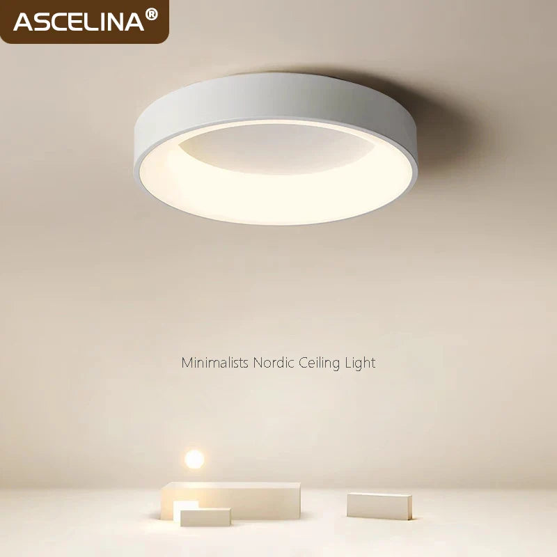 LED Nordic Ceiling Light in Black/White/Grey for Modern Home Decor by Axyaa