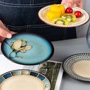 Axya Hand-Painted Ceramic Dish Set for Cold Dish, Fruit, Dim Sum, Snacks