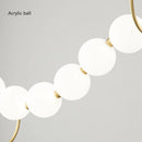 Axyaa White Acrylic Ball Chandelier Lamp for Bedroom Living Room Dining Area