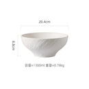 Axyaa Matte Stone Patterned Ceramic Ramen Soup Salad Fruit Noodle Bowl Large Capacity