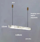 Axyaa Resin Chandelier: LED Linear Suspension Indoor Lighting for Dining Room