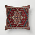 Axyaa Red Moroccan Short Plush Ethnic Style Cushion Cover for Home Decoration